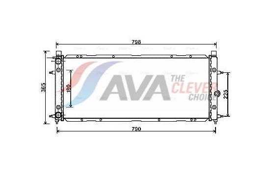 Radiator, engine cooling VN2094 Ava Quality Cooling