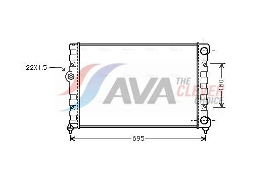Radiator, engine cooling VN2109 Ava Quality Cooling