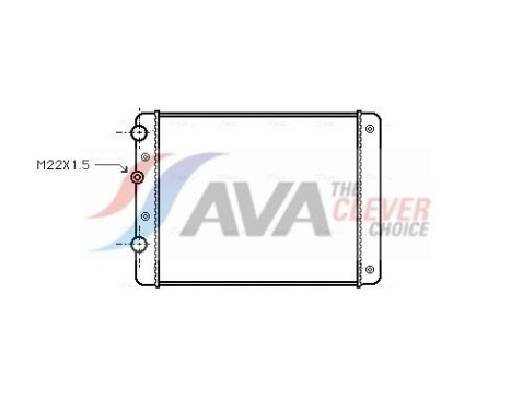 Radiator, engine cooling VN2129 Ava Quality Cooling