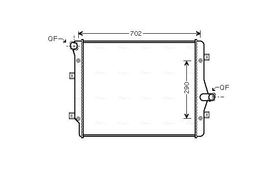 Radiator, engine cooling VN2208 Ava Quality Cooling