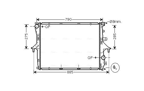 Radiator, engine cooling VN2214 Ava Quality Cooling