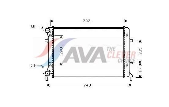 Radiator, engine cooling VN2228 Ava Quality Cooling