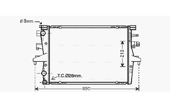 Radiator, engine cooling VN2230 Ava Quality Cooling