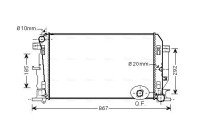 Radiator, engine cooling VN2282 Ava Quality Cooling