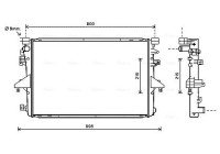 Radiator, engine cooling VN2317 Ava Quality Cooling