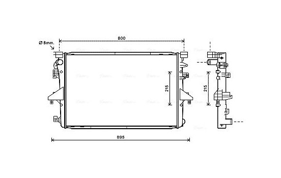 Radiator, engine cooling VN2317 Ava Quality Cooling