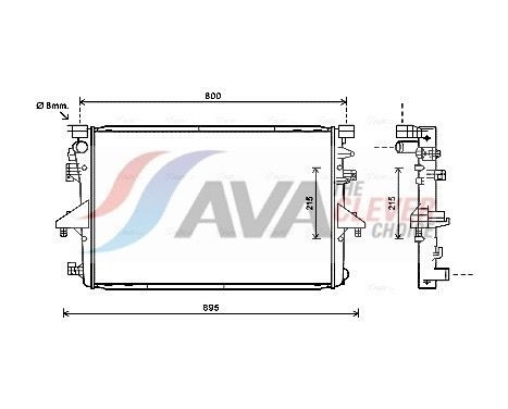 Radiator, engine cooling VN2317 Ava Quality Cooling