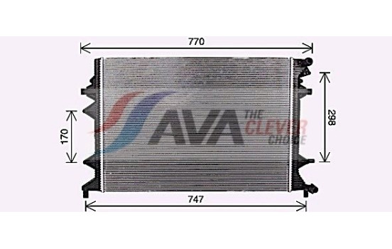 Radiator, engine cooling VN2415 Ava Quality Cooling, Image 2