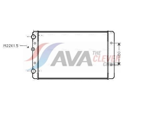 Radiator, engine cooling VNA2027 Ava Quality Cooling