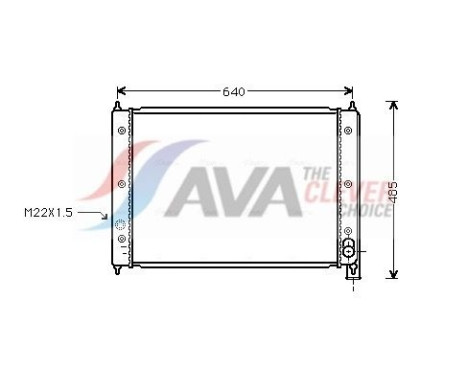 Radiator, engine cooling VNA2034 Ava Quality Cooling