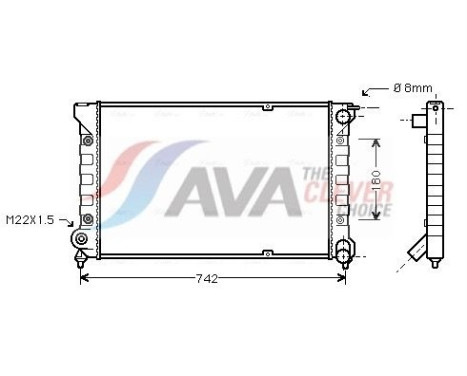 Radiator, engine cooling VNA2041 Ava Quality Cooling
