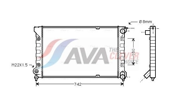 Radiator, engine cooling VNA2041 Ava Quality Cooling