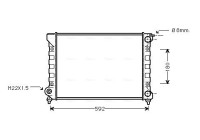 Radiator, engine cooling VNA2045 Ava Quality Cooling