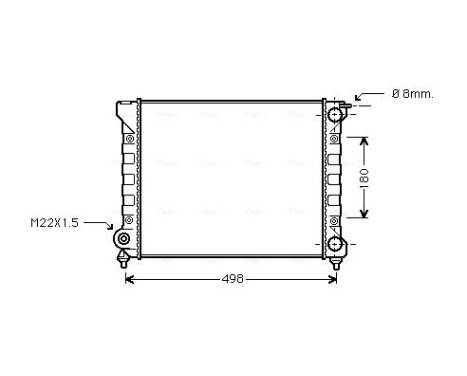 Radiator, engine cooling VNA2047 Ava Quality Cooling