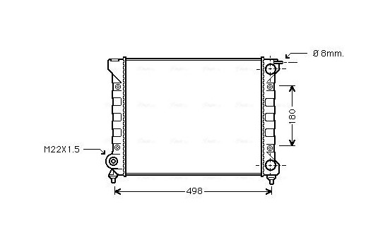 Radiator, engine cooling VNA2047 Ava Quality Cooling