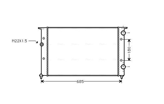 Radiator, engine cooling VNA2102 Ava Quality Cooling