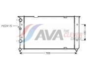 Radiator, engine cooling VNA2103 Ava Quality Cooling