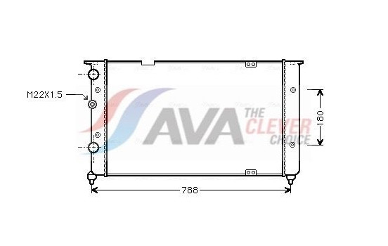 Radiator, engine cooling VNA2103 Ava Quality Cooling