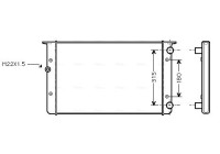 Radiator, engine cooling VNA2105 Ava Quality Cooling