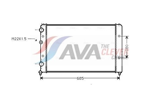 Radiator, engine cooling VNA2115 Ava Quality Cooling