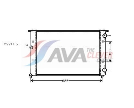 Radiator, engine cooling VNA2116 Ava Quality Cooling