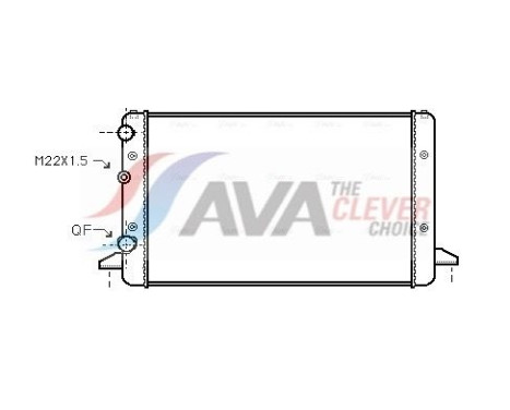Radiator, engine cooling VNA2121 Ava Quality Cooling