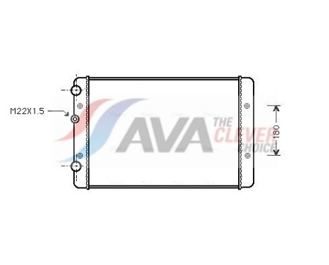 Radiator, engine cooling VNA2131 Ava Quality Cooling