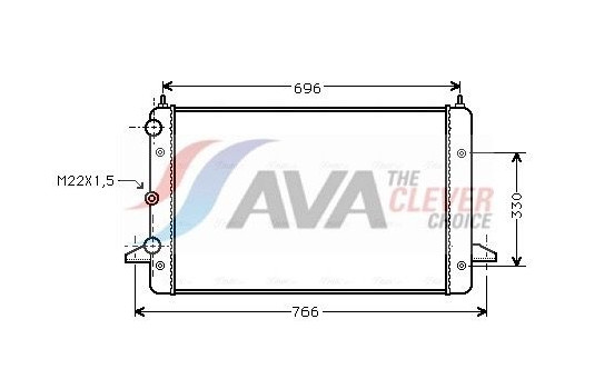 Radiator, engine cooling VNA2135 Ava Quality Cooling