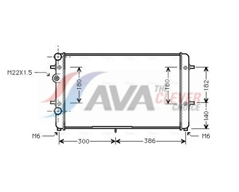 Radiator, engine cooling VNA2179 Ava Quality Cooling