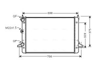 Radiator, engine cooling VNA2184 Ava Quality Cooling