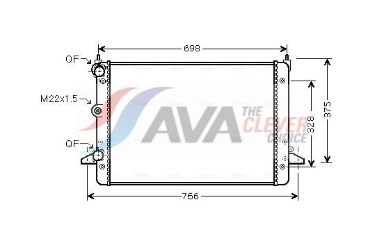 Radiator, engine cooling VNA2184 Ava Quality Cooling