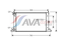 Radiator, engine cooling VNA2188 Ava Quality Cooling