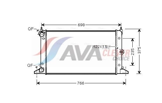 Radiator, engine cooling VNA2188 Ava Quality Cooling