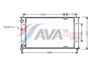 Radiator, engine cooling VNA2192 Ava Quality Cooling