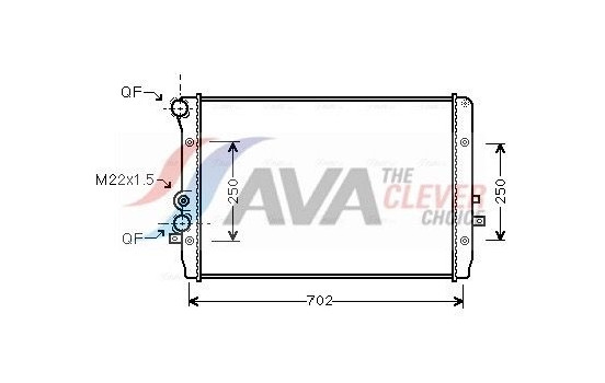 Radiator, engine cooling VNA2193 Ava Quality Cooling
