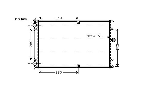 Radiator, engine cooling VNA2245 Ava Quality Cooling