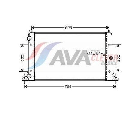 Radiator, engine cooling VNA2247 Ava Quality Cooling