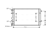Radiator, engine cooling VNA2286 Ava Quality Cooling