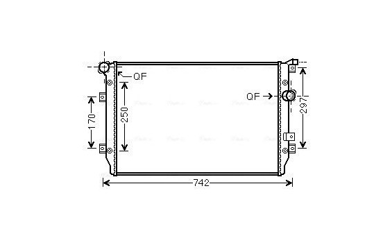 Radiator, engine cooling VNA2287 Ava Quality Cooling