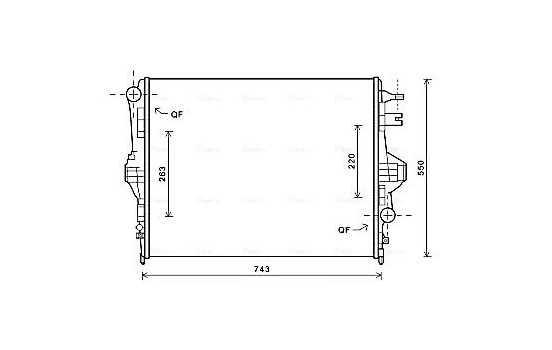 Radiator, engine cooling VNA2316 Ava Quality Cooling