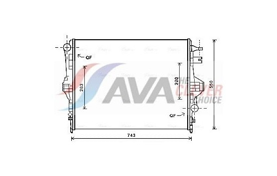 Radiator, engine cooling VNA2316 Ava Quality Cooling