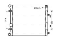 Radiator, engine cooling VNA2346 Ava Quality Cooling