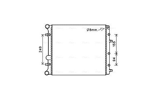 Radiator, engine cooling VNA2346 Ava Quality Cooling