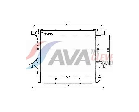 Radiator, engine cooling VNA2363 Ava Quality Cooling