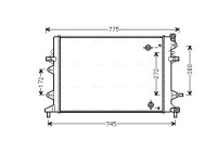 Radiator, engine cooling VNA2370 Ava Quality Cooling