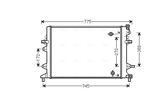 Radiator, engine cooling VNA2370 Ava Quality Cooling