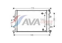 Radiator, engine cooling VNA2370 Ava Quality Cooling