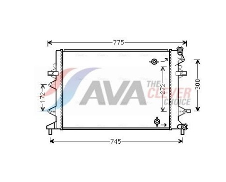 Radiator, engine cooling VNA2370 Ava Quality Cooling