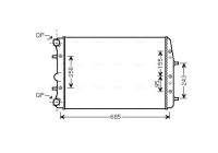 Radiator, engine cooling VNA2374 Ava Quality Cooling