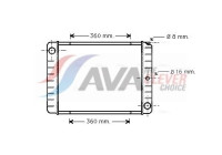 Radiator, engine cooling VO2038 Ava Quality Cooling